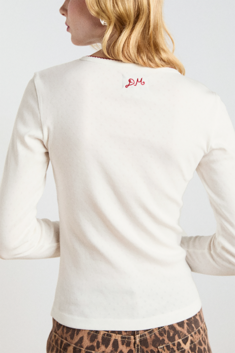 Damson Madder Off White Hester Henley Top