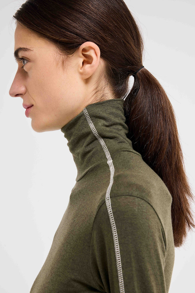 Our Sister Khaki Lewis Rollneck Top