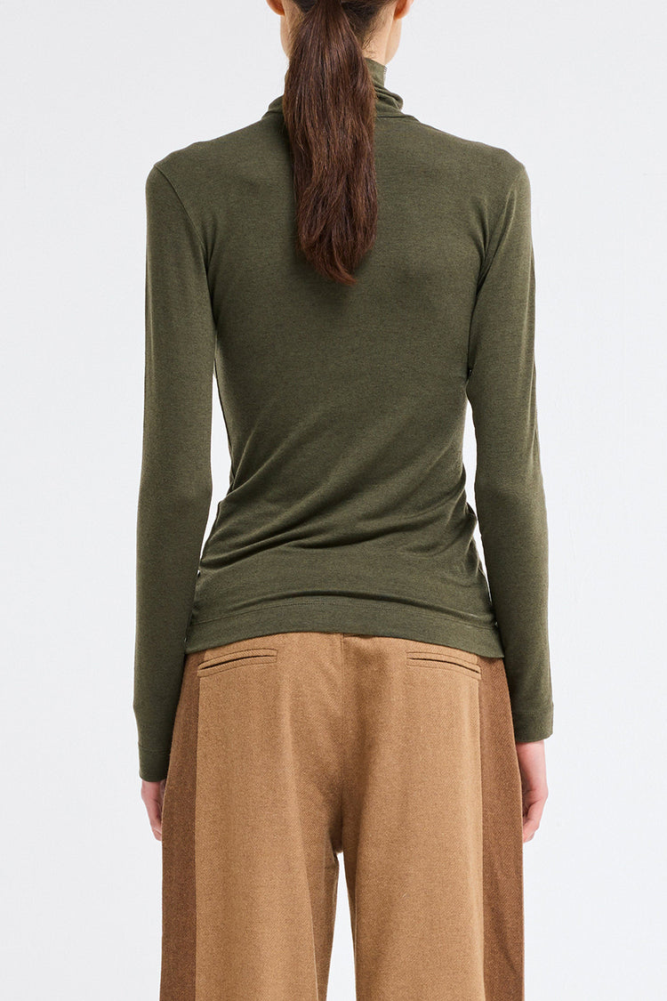 Our Sister Khaki Lewis Rollneck Top