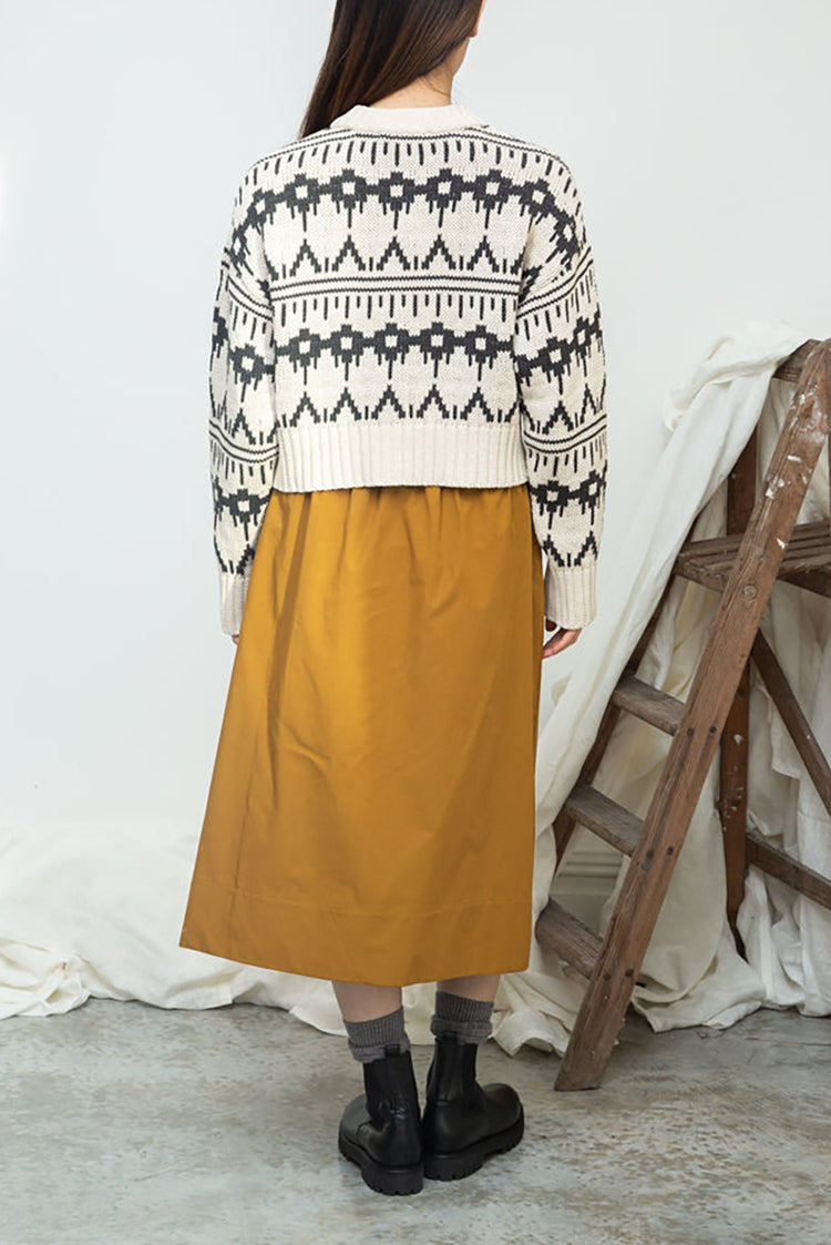 Beaumont Organic Ecru Marl Sugi-Sue Knitted Cardigan