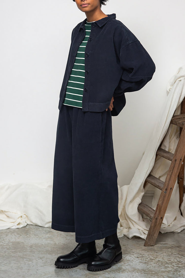 Beaumont Organic Night Sky Navy Tierra Corduroy Overshirt