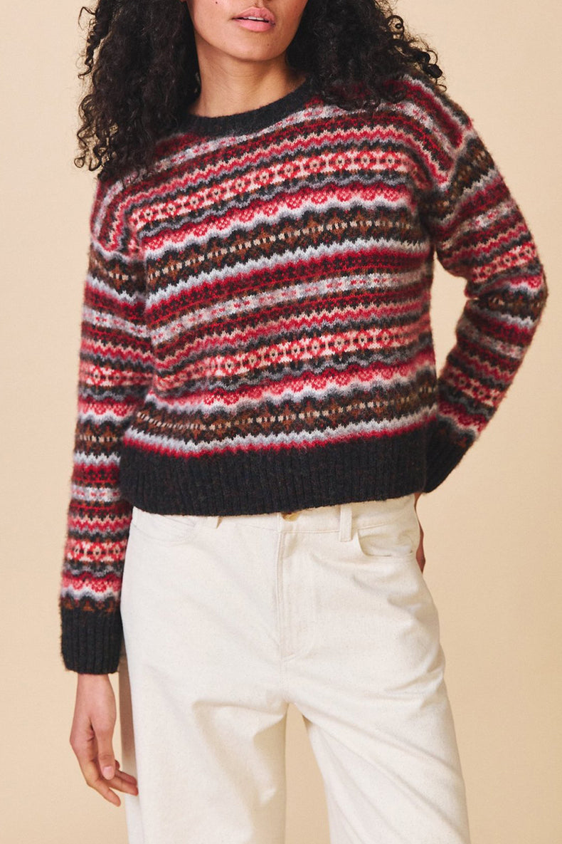 Sideline Black Mix Poppy Jumper