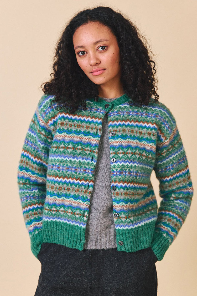 Sideline Green Mix Lola Cardigan