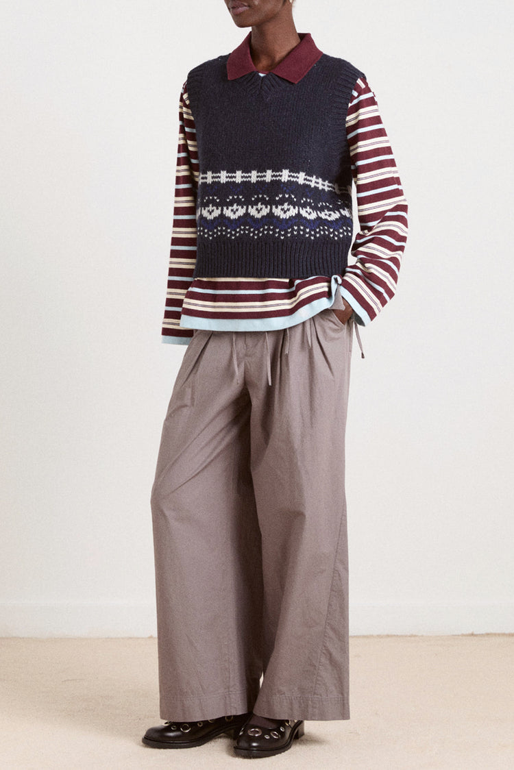 Damson Madder Navy House Rhona Lambswool Tank