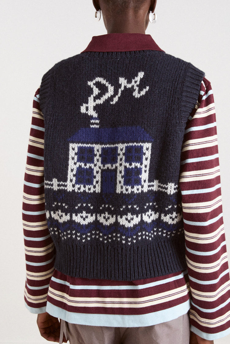 Damson Madder Navy House Rhona Lambswool Tank