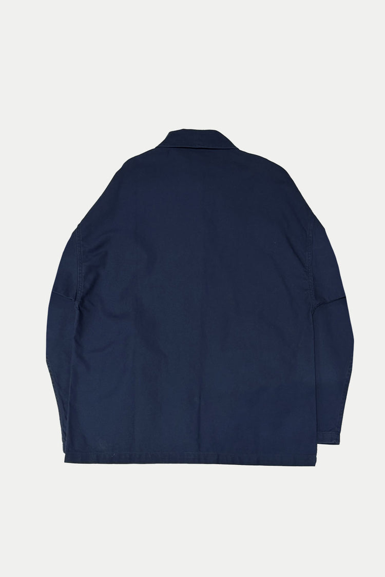 Vetra Navy Weaved Oversized Jacket Womens