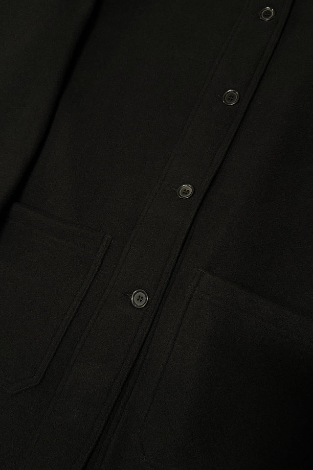 Vetra Navy Soft Melton Weaved Coat Womens