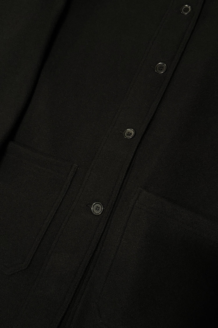 Vetra Navy Soft Melton Weaved Coat Womens