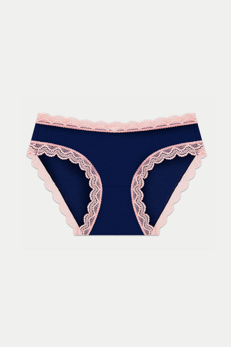 Stripe & Stare Navy & Neon Peach The Original Knicker