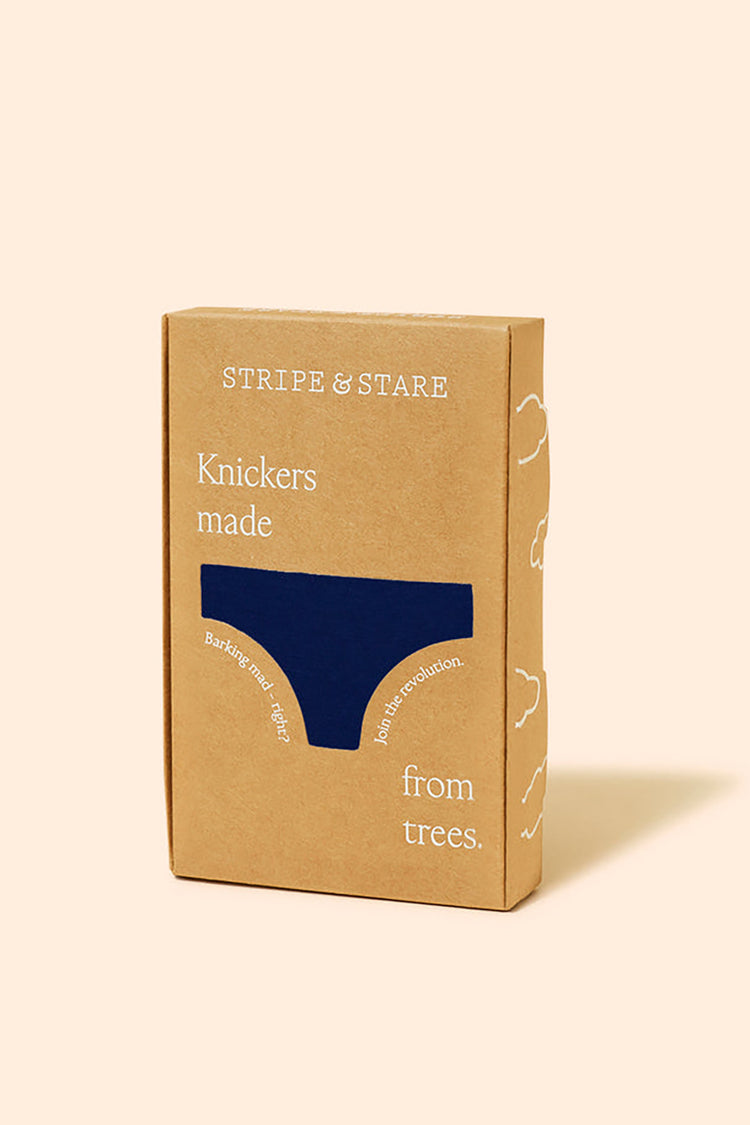Stripe & Stare Navy & Neon Peach The Original Knicker