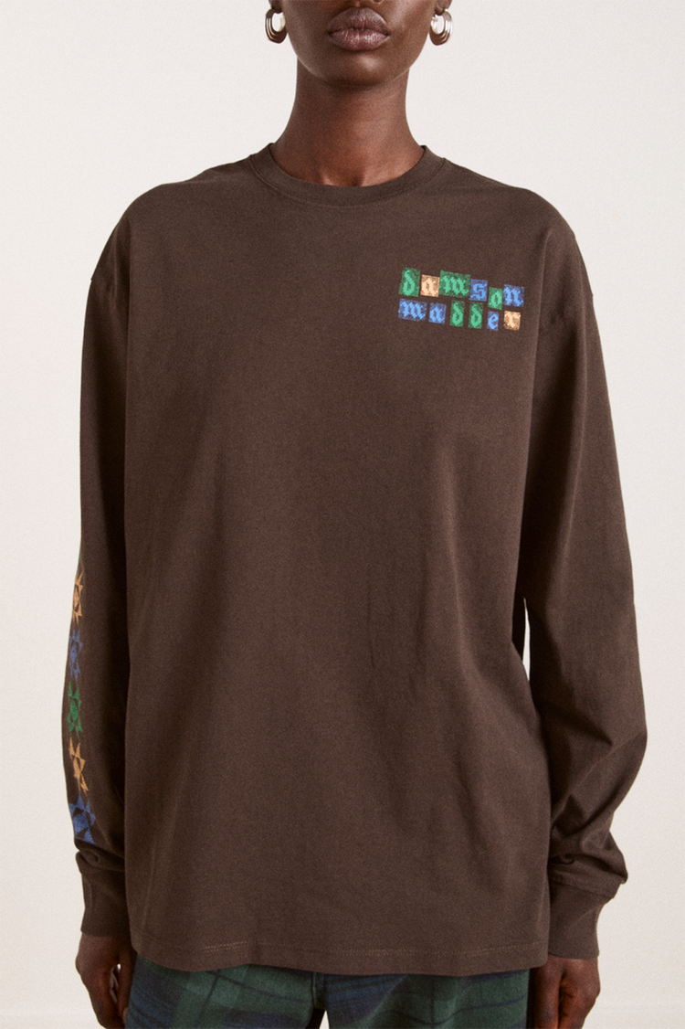 Damson Madder Coffee Bean Patchwork Quilt Tee