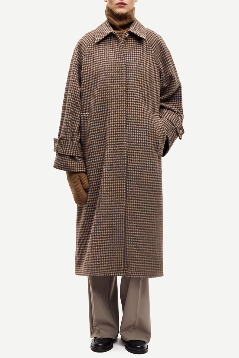 Samsøe Samsøe Aluminium Check Alma Coat
