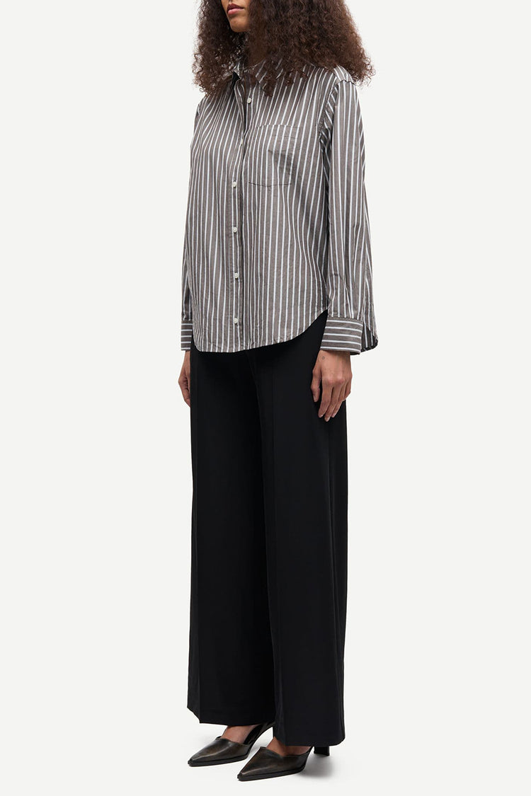 Samsøe Samsøe Brown Stripe Salova Pocket Shirt