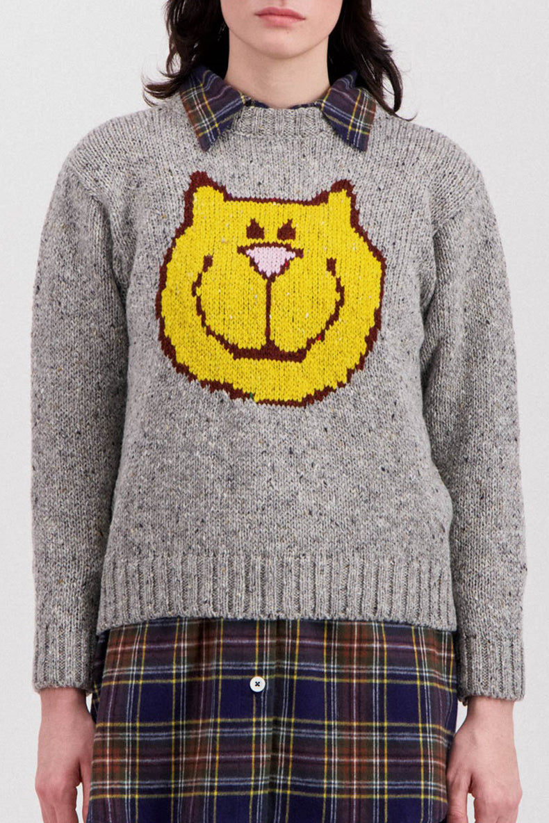 Howlin Silver Smiling Faces Jumper