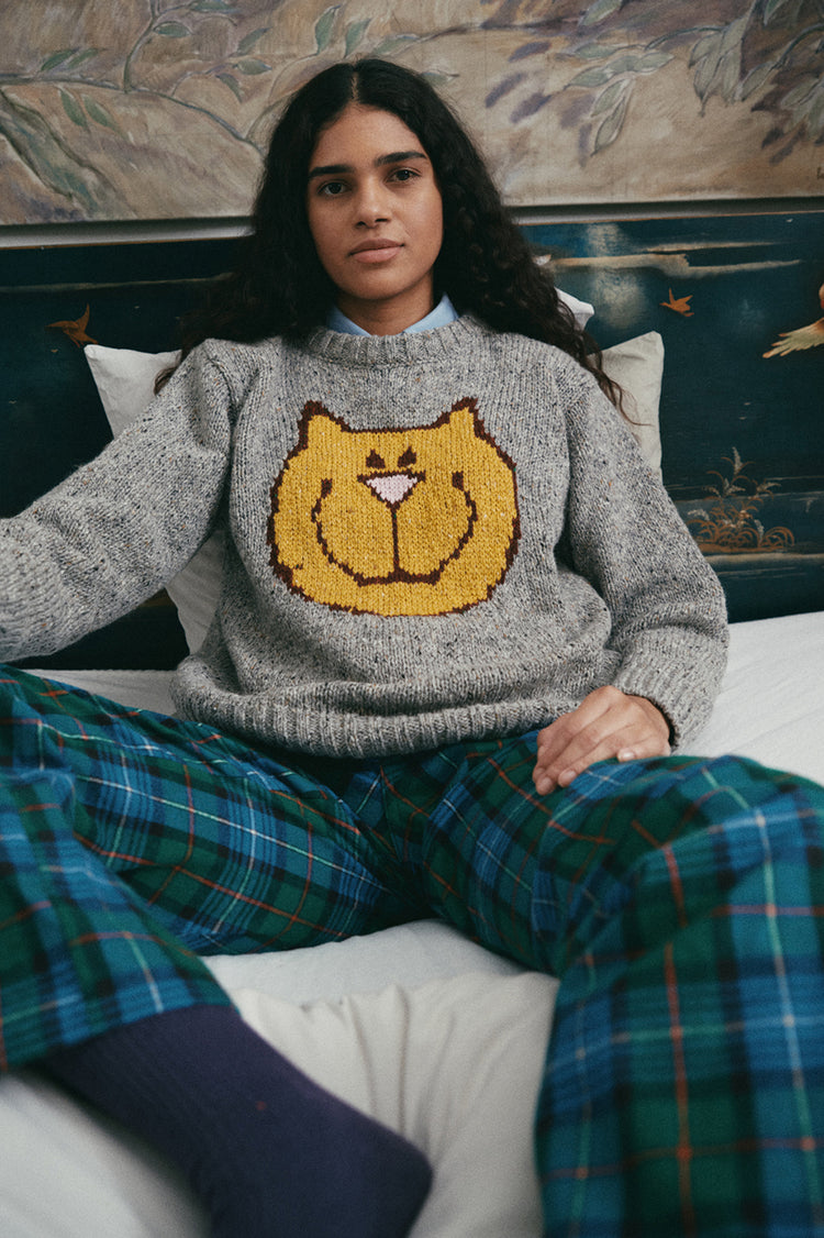 Howlin Silver Smiling Faces Jumper