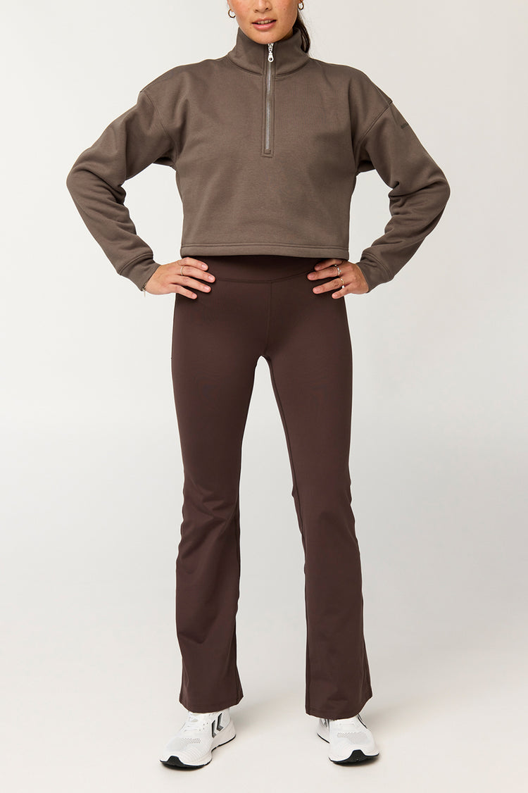 Girlfriend Collective Mink Vega Half Zip Sweatshirt