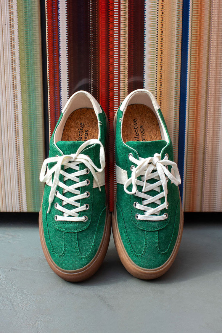 Collective Canvas Sage Ecru Veld Hemp Trainers Womens