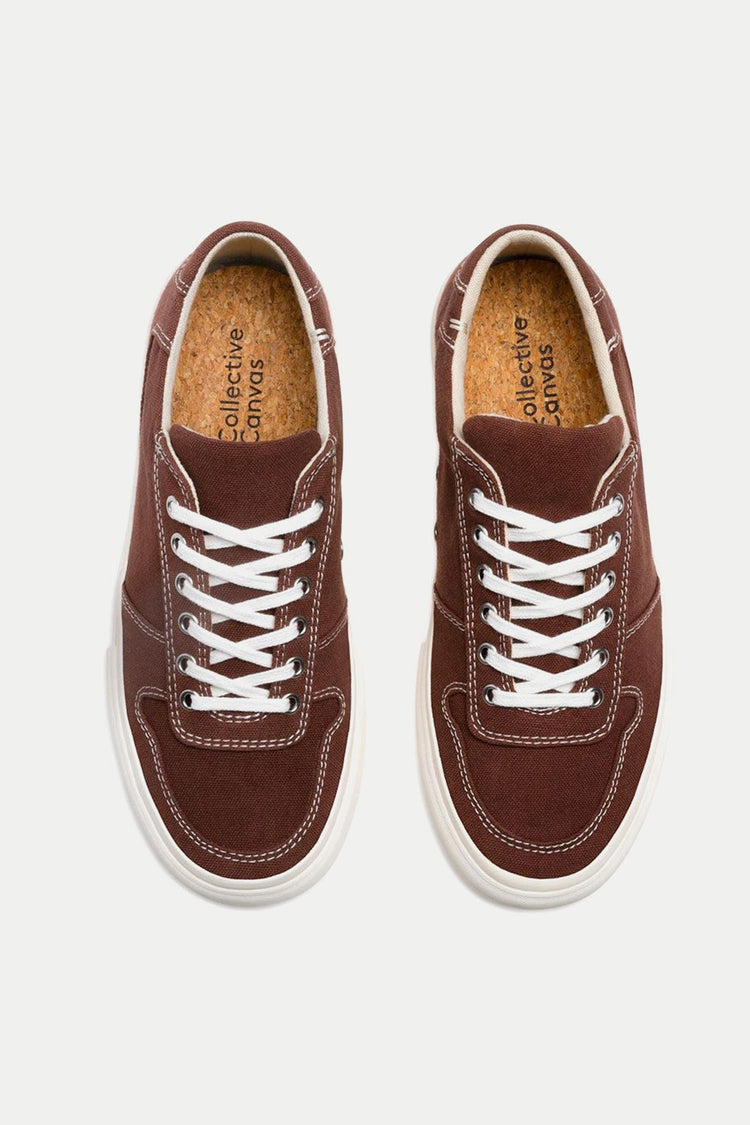 Collective Canvas Cappuccino Bal Trainers Womens