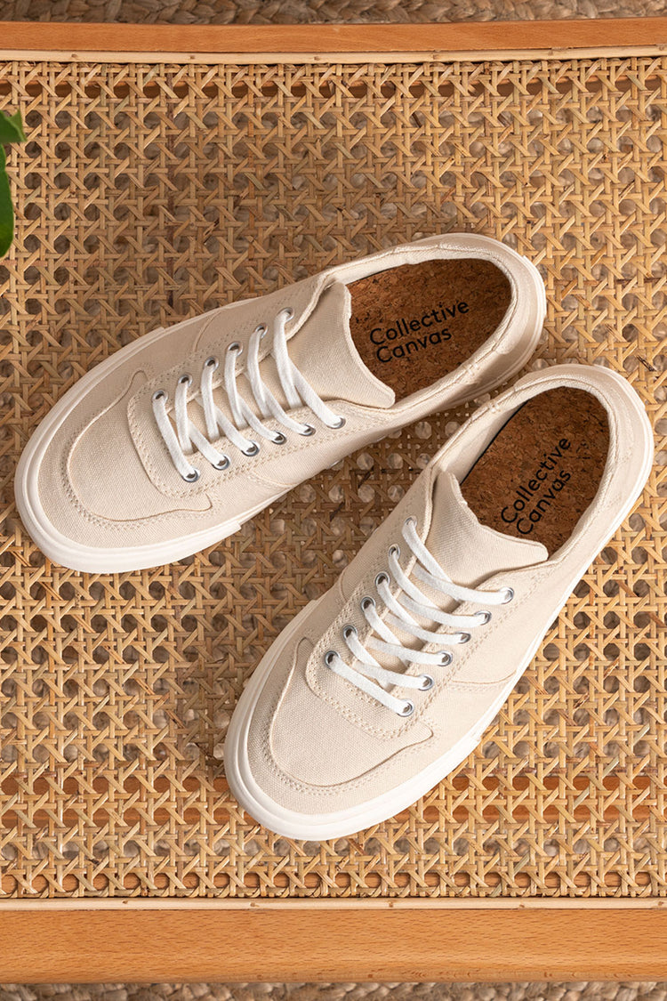 Collective Canvas Natural Bal Trainers Womens