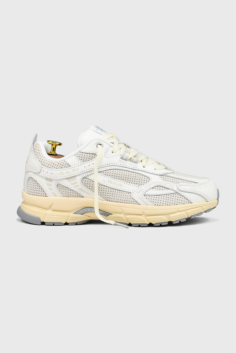 The Mercer Brand Off White The Re-Run Perforated Trainers Womens
