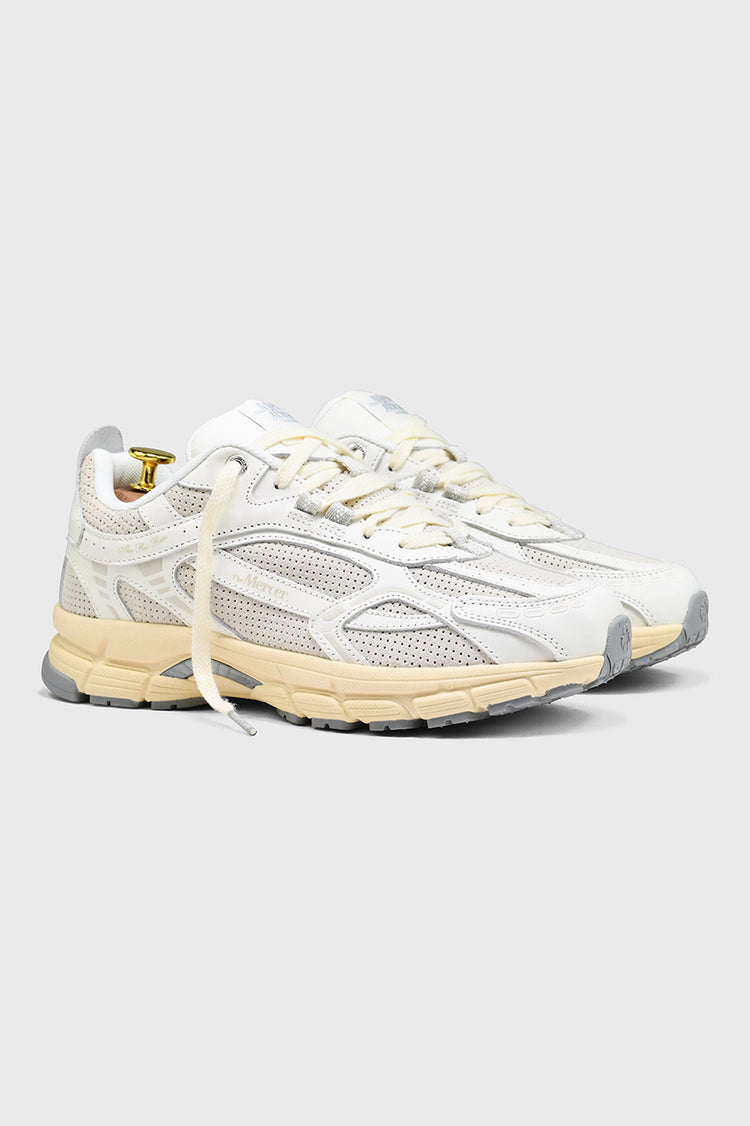 The Mercer Brand Off White The Re-Run Perforated Trainers Womens