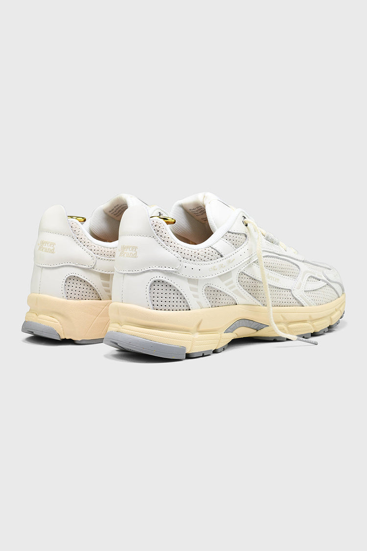 The Mercer Brand Off White The Re-Run Perforated Trainers Womens