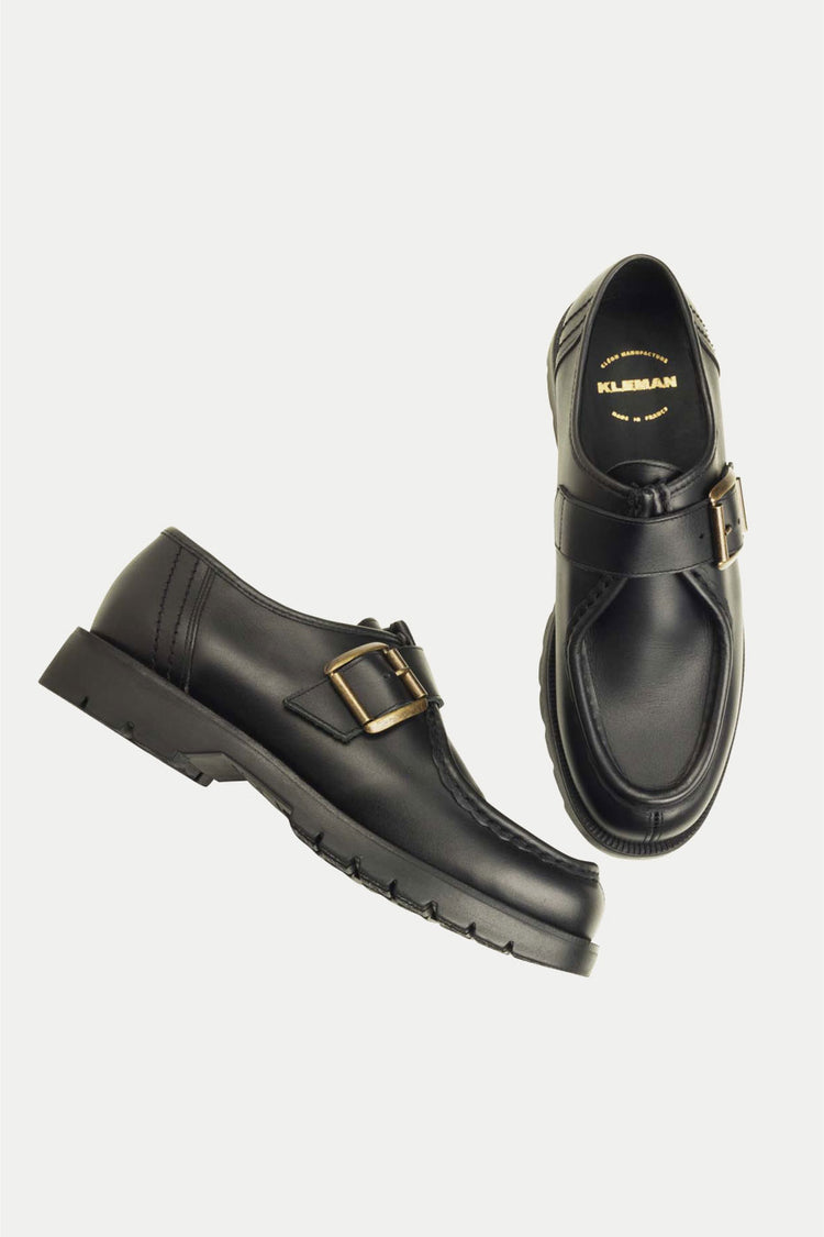 Kleman Black Convoi Buckle Shoe Womens