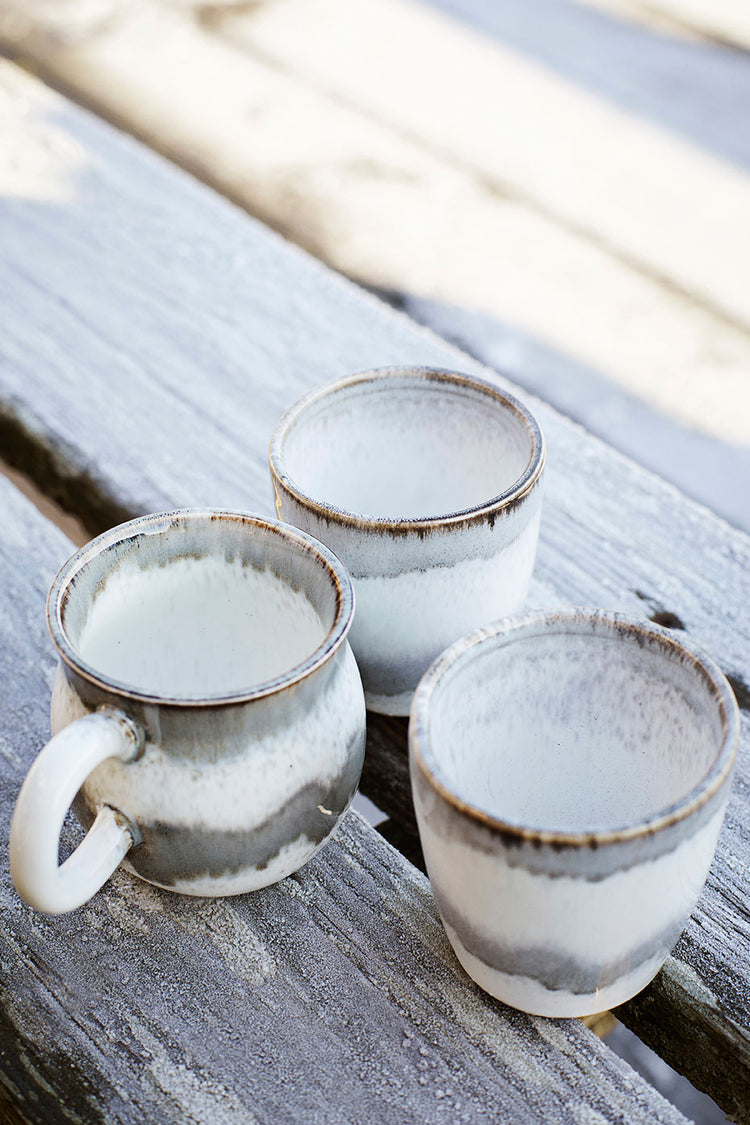 Madam Stoltz Grey Coloured Stoneware Mug