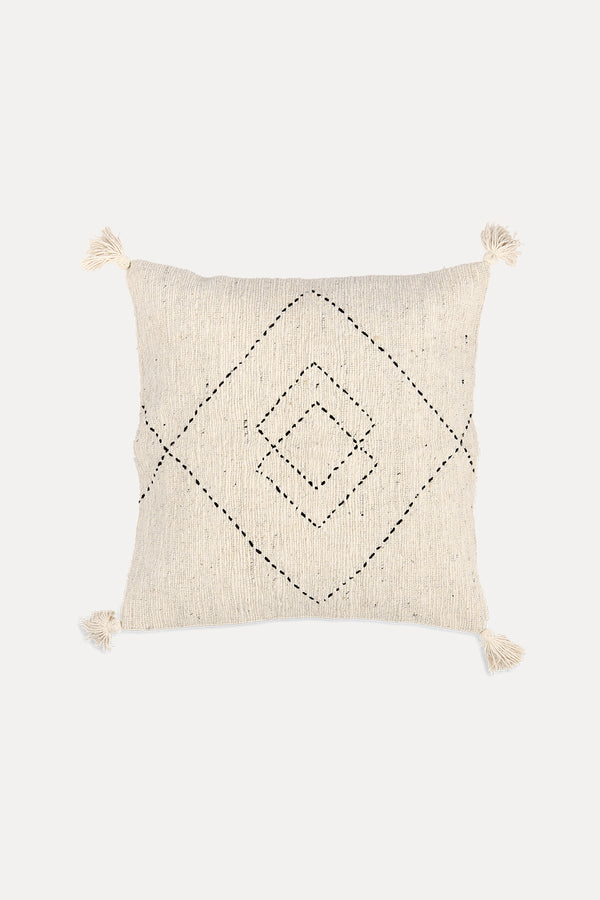 Natural Kajala Cotton Square Cushion Cover