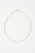 White & Light Gold Beaded Necklace