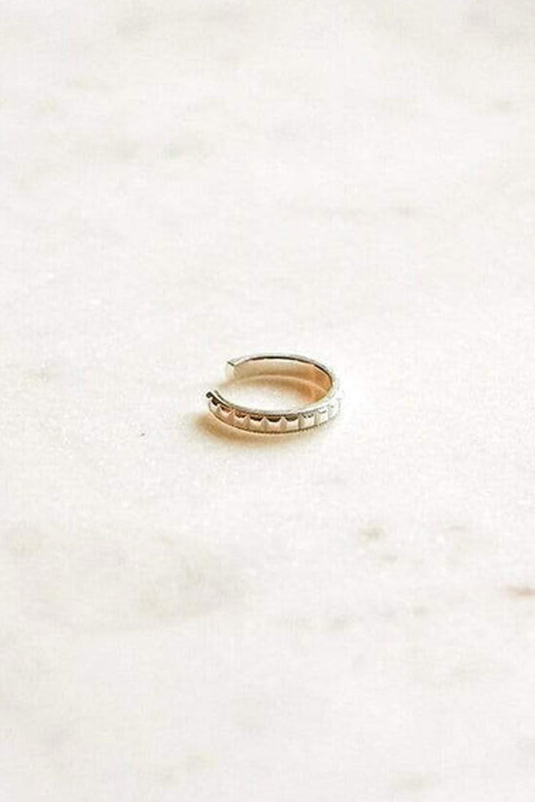 Daisy London Silver Palm Ridge Ear Cuff