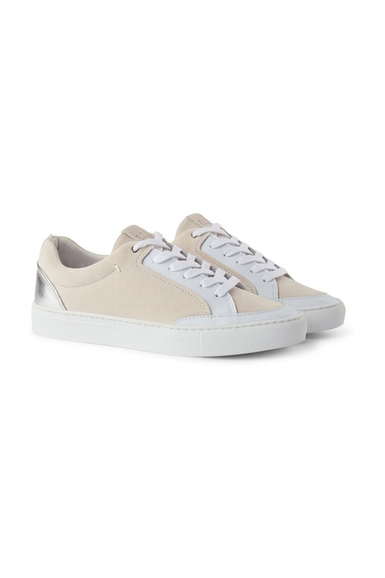 Shoe The Bear Nude Silver Palo Low Trainer
