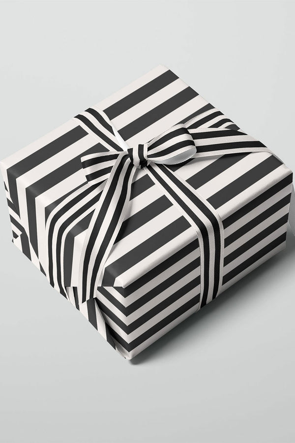 Black Stripe Gift Wrap