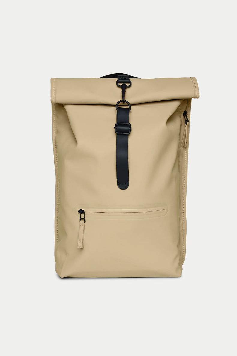 Beige Roll Top Rucksack