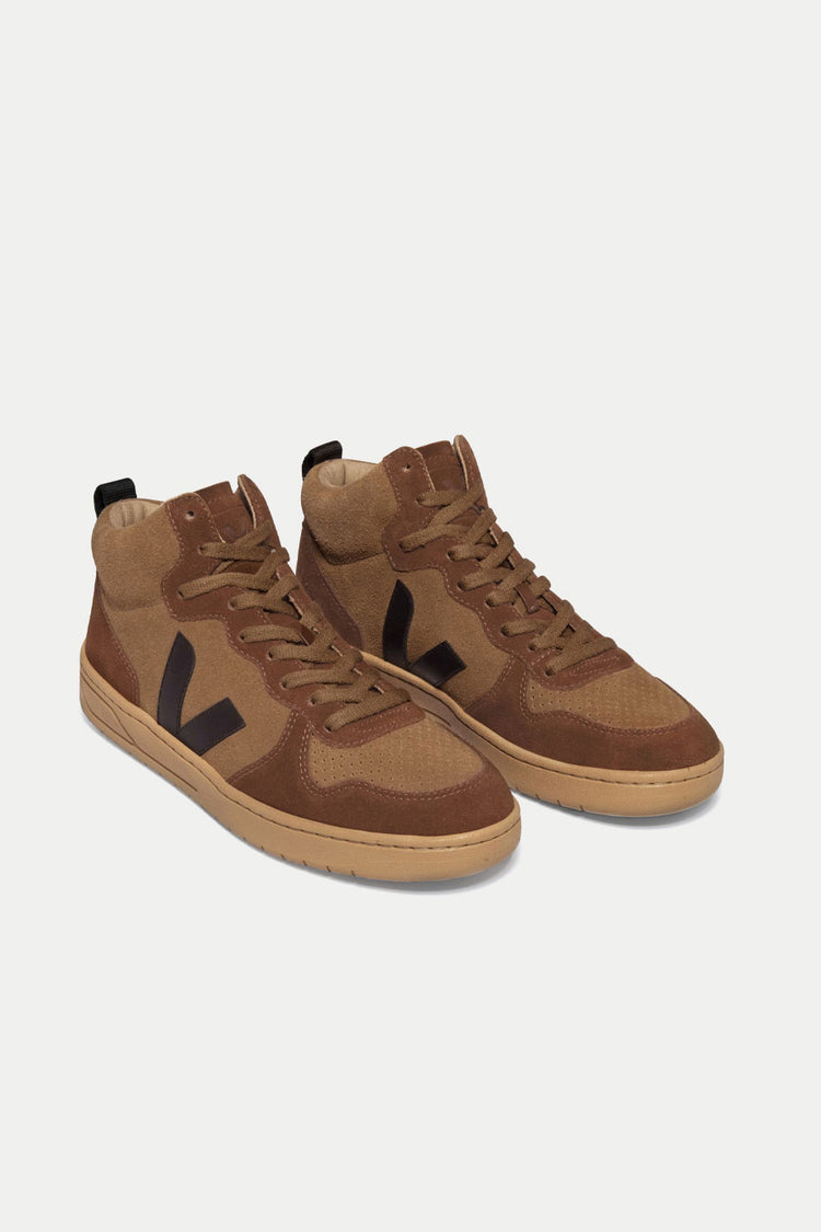 Brown Black V-15 Suede Trainers Mens