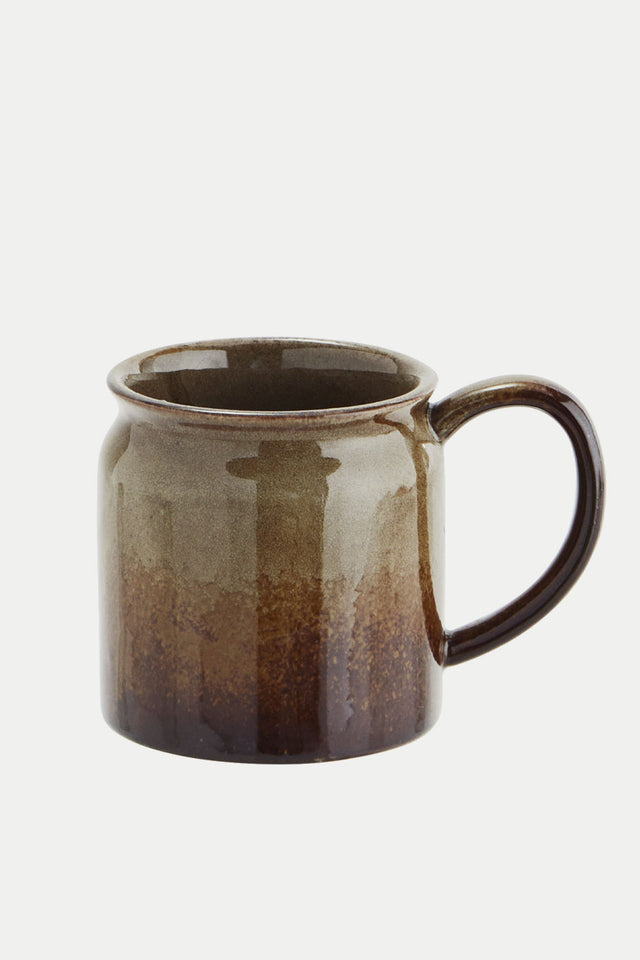 Madam Stoltz Brown Coloured Stoneware Mug 