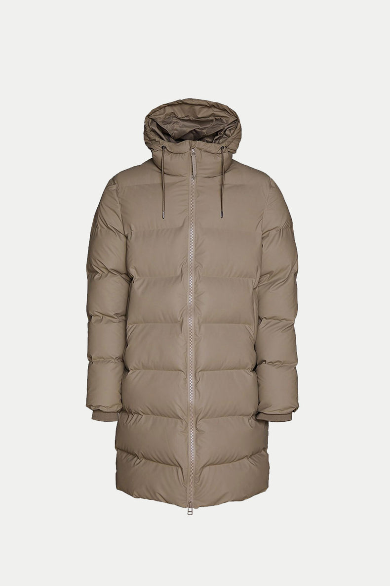 Taupe Long Puffer Jacket