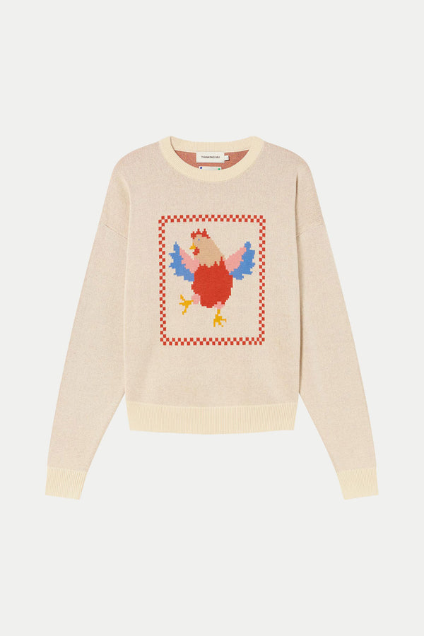 Beige Gallina Paloma Knitted Sweater