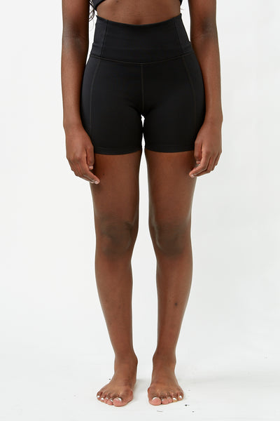 Black Run High-Rise Shorts Eco-Friendly Compressive