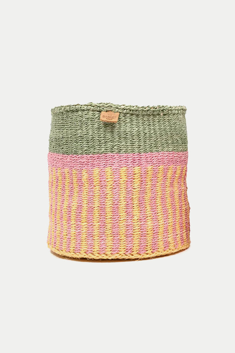 Pink Vertical Stripe Vintage Hoja L