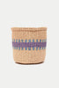 Baby Blue Vertical Stripe Huduma Basket L