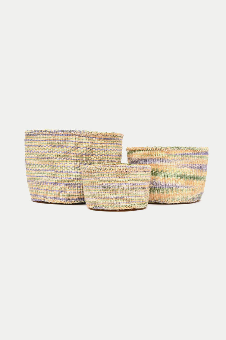 Lavender Soft Yellow Sapling Tie Dye Zaidi Basket S