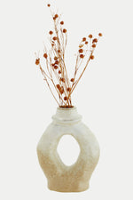 Off White Sand Stoneware Vase