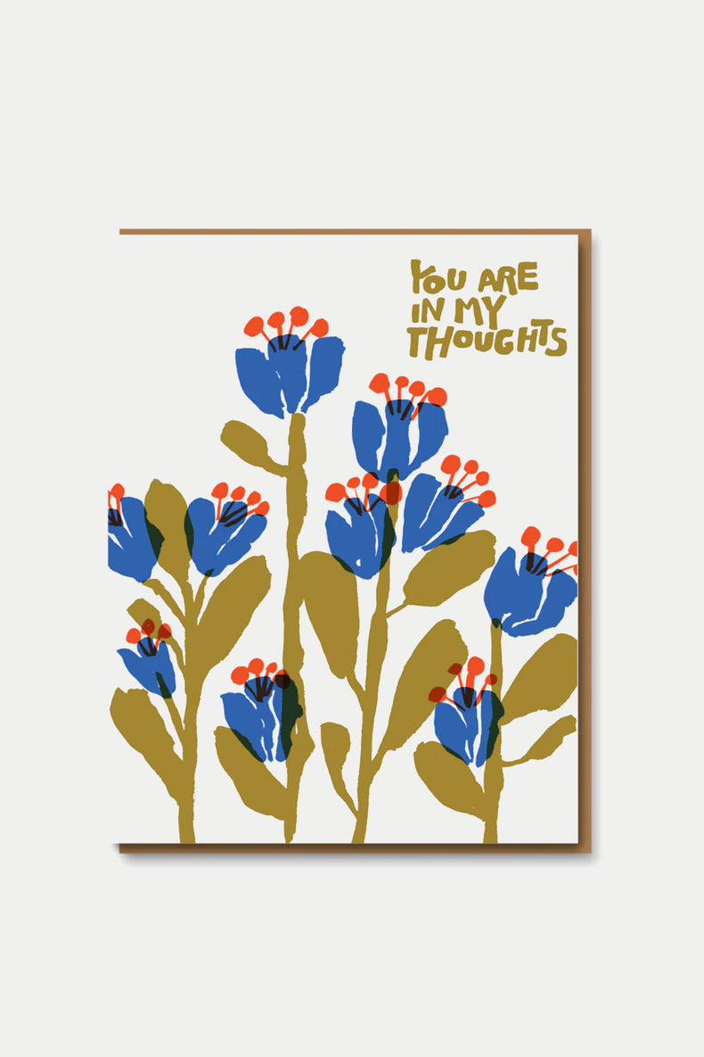 In My Thoughts Flowers Card