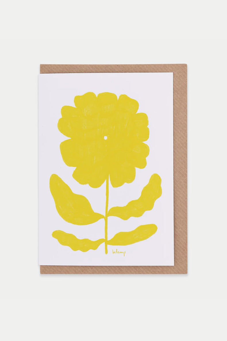 Yellow Hug Greetings Card