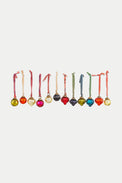 Nkuku Mixed Antique Dew Drop Baubles - Set of 12 