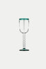 Clear & Teal Thimma Wine Glass