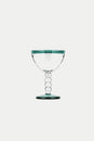 Clear & Teal Thimma Champagne Glass