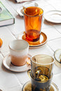 70s Glassware Amber Tea Glass
