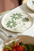 Green Floral Large Plate